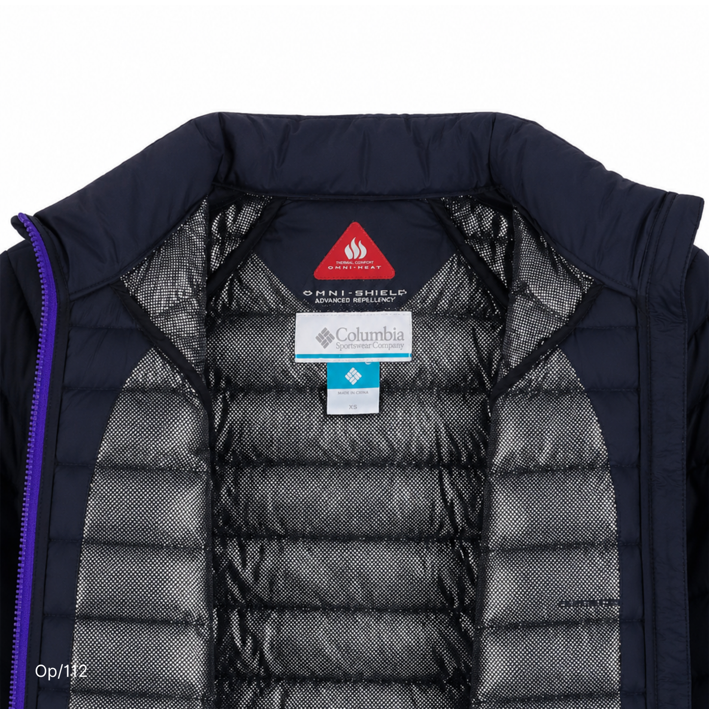 Parka Columbia de Pluma Azul de Mujer Talla XS.
