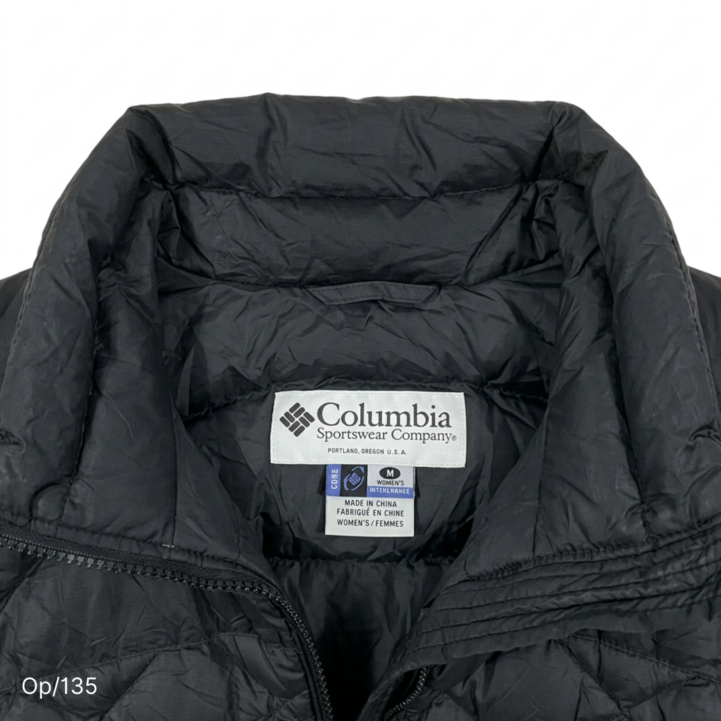 Parka Columbia de Pluma Negro de Mujer Talla M.