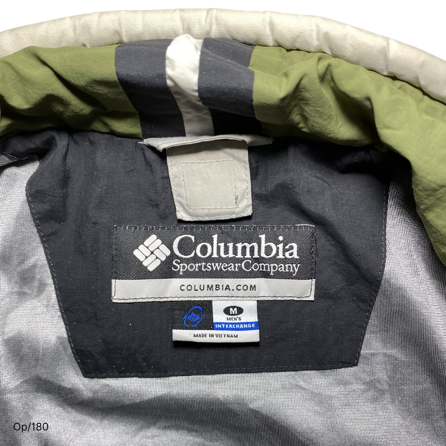 Parka Columbia Oliva, Negro y Blanco de Hombre Talla M.