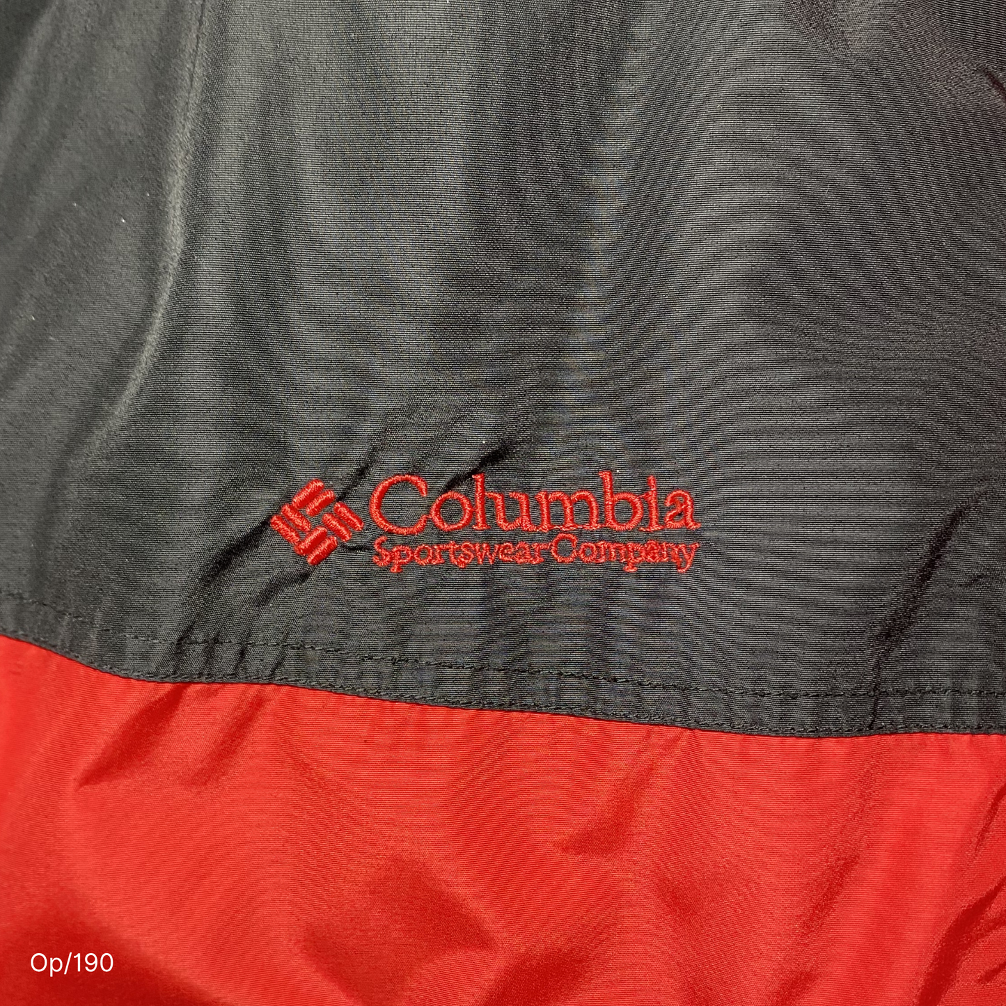 Parka Columbia Rojo y Negro de Hombre Talla L.