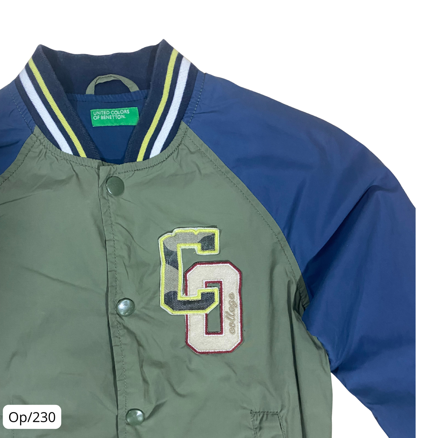 Chaqueta Bomber Azul Marino y Verde Oliva de niño Talla 12-14