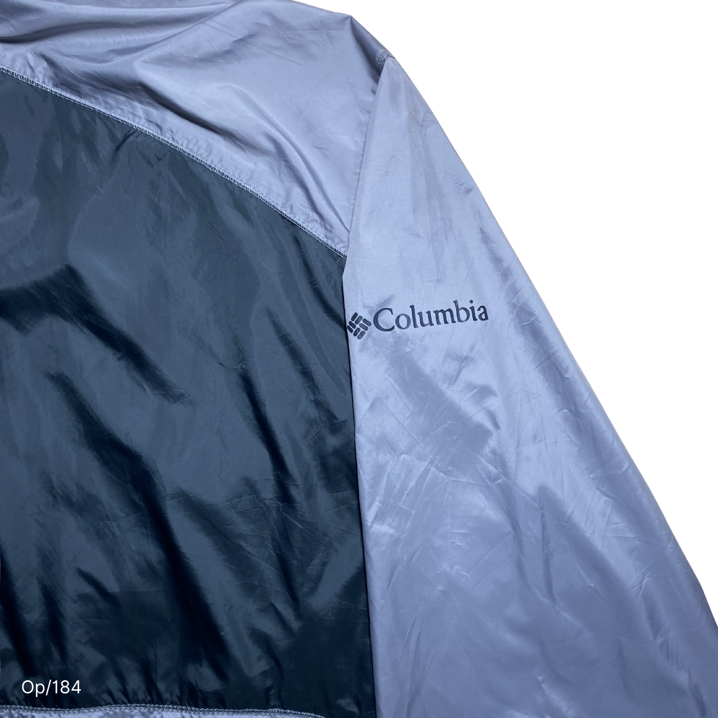 Cortaviento Columbia Gris Oscuro y Gris Claro de Hombre Talla XXL.