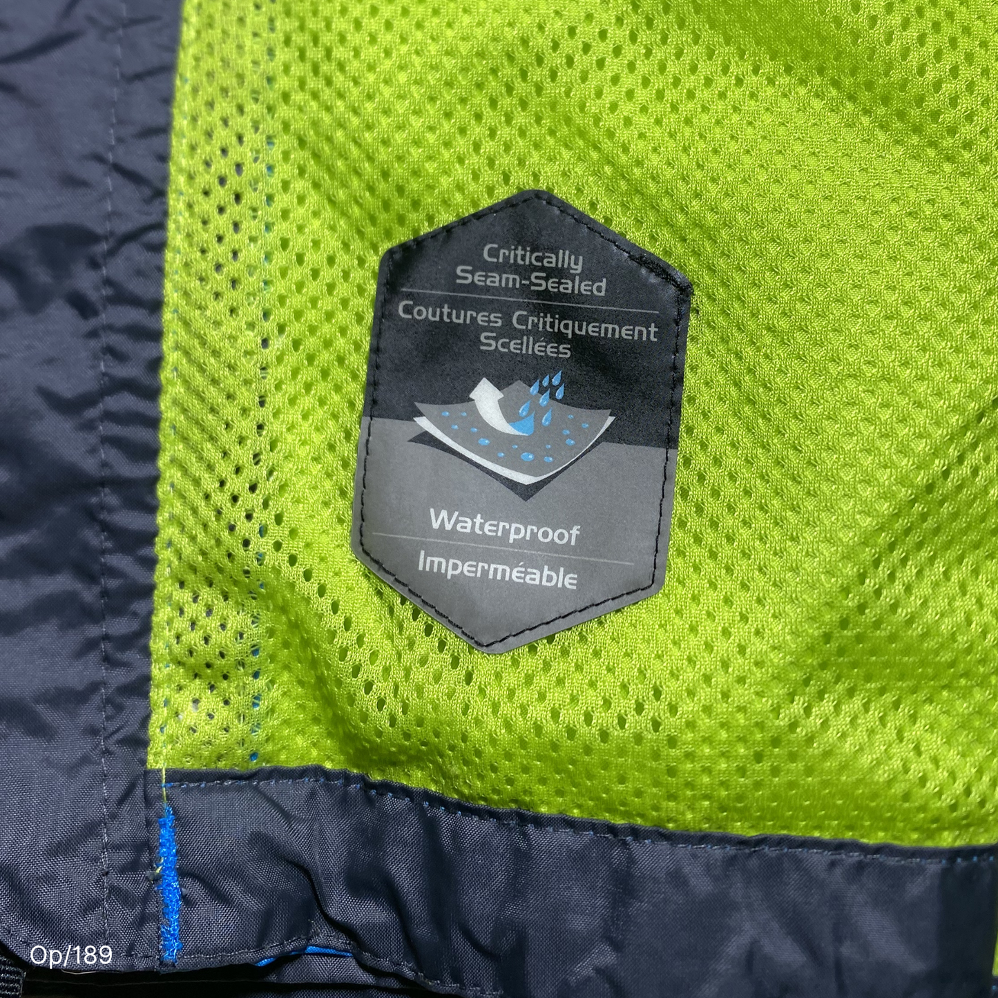 Parka Delgada Columbia Azul Rey y Gris Juvenil M.