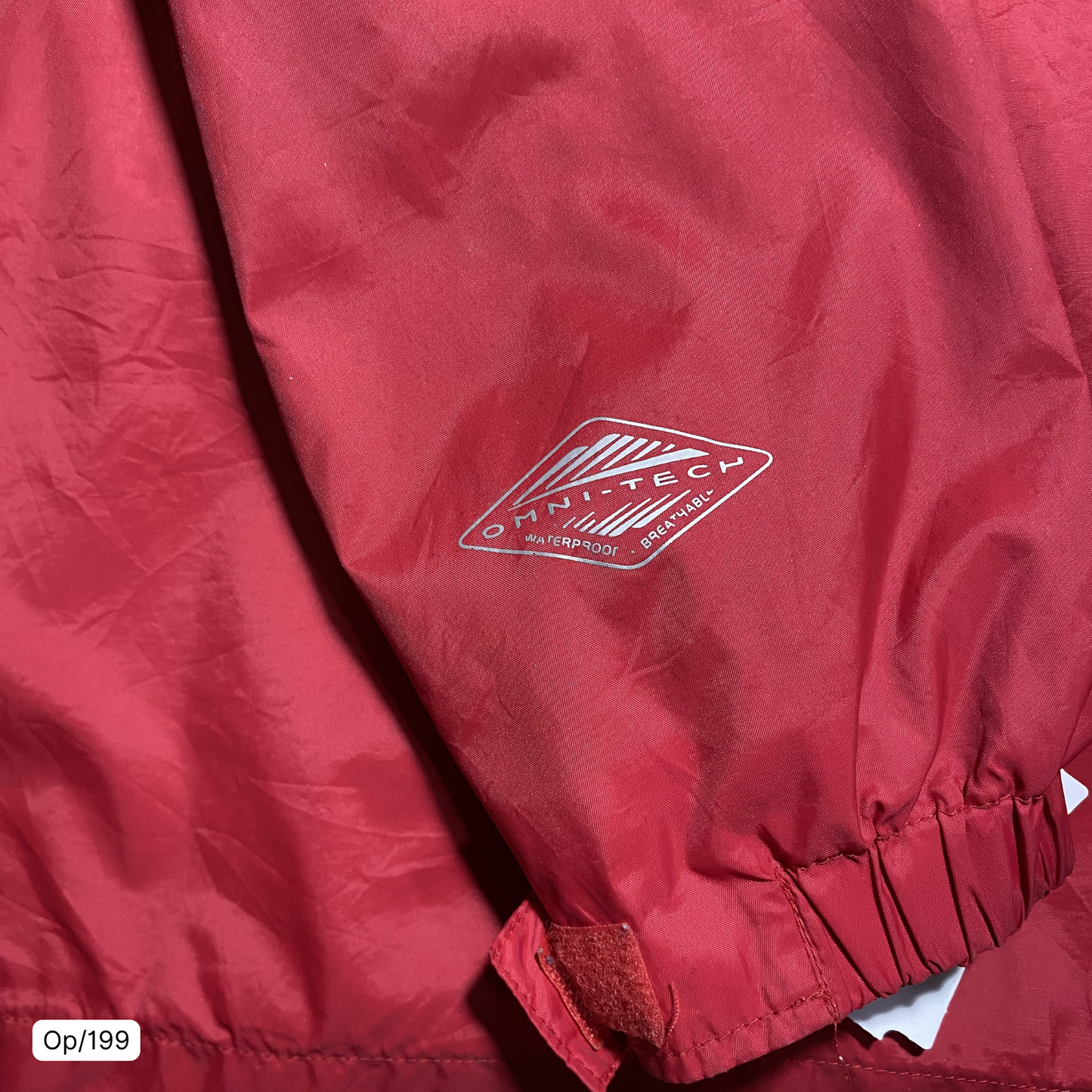 Parka Delgada Columbia Rojo y Gris de Hombre Talla L.