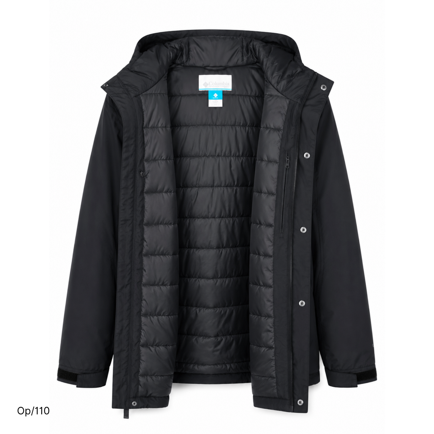 Parka Nueva Columbia Negro de Hombre Talla L