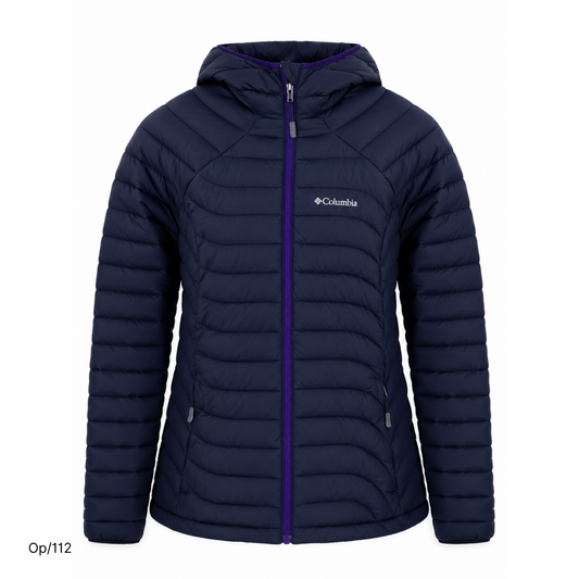 Parka Columbia de Pluma Azul de Mujer Talla XS.