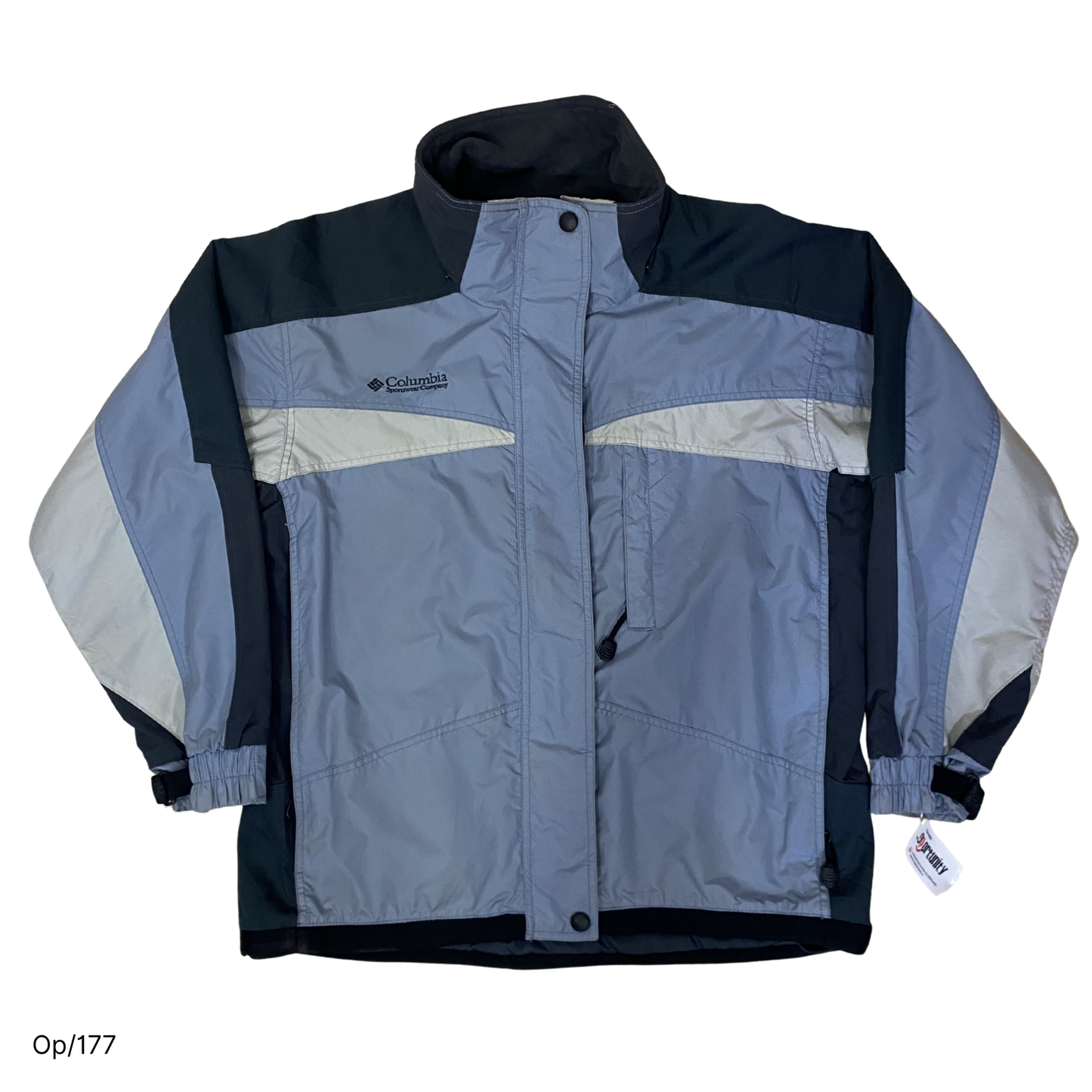 Parka Columbia Gris Claro y Oscuro de Hombre Talla L.