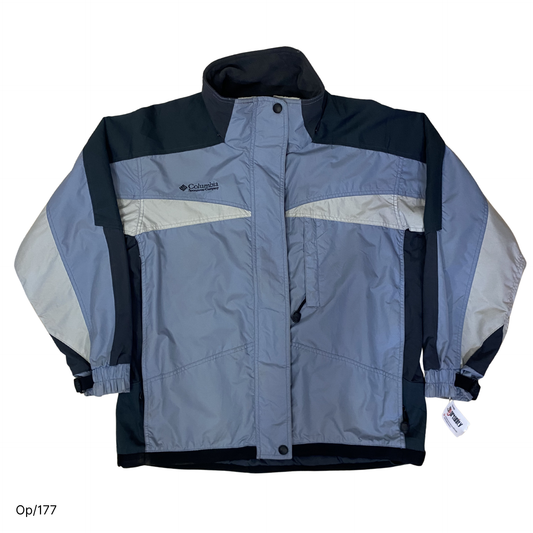 Parka Columbia Gris Claro y Oscuro de Hombre Talla L.