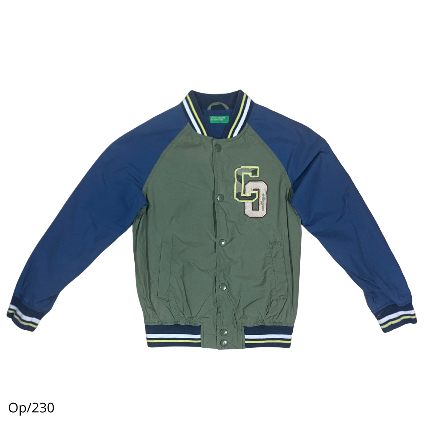 Chaqueta Bomber Azul Marino y Verde Oliva de niño Talla 12-14