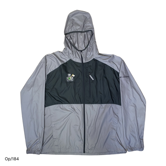 Cortaviento Columbia Gris Oscuro y Gris Claro de Hombre Talla XXL.