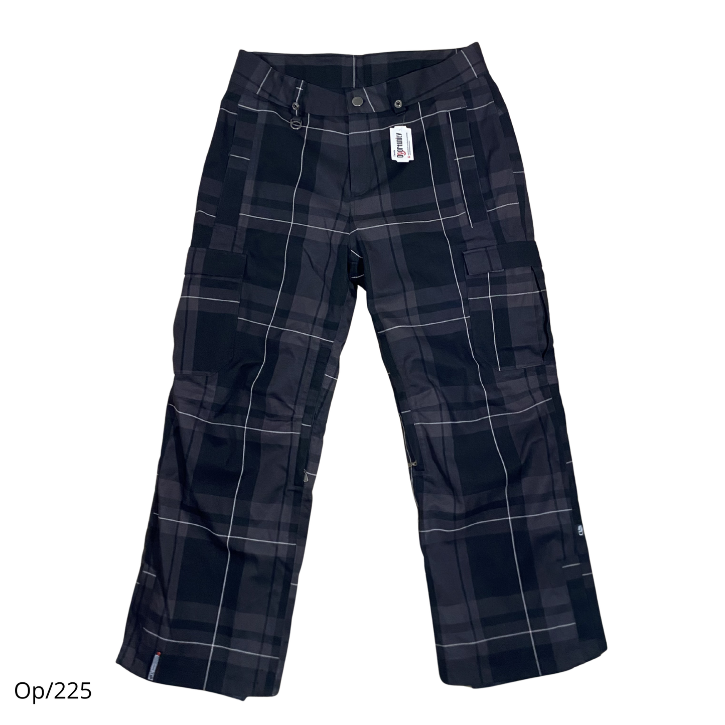 Pantalón Ski Bonfire Negro con Líneas Blancas de Hombre Talla 48