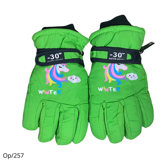 Guante de Nieve Niña Diseño Unicornio