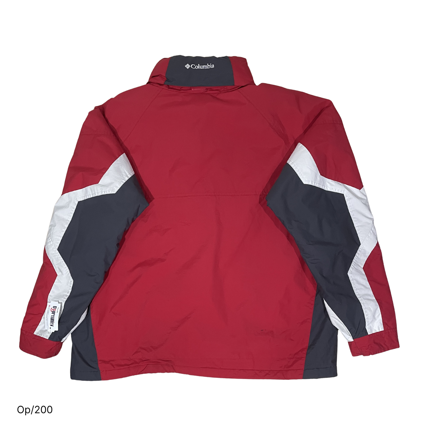 Parka Columbia Rojo, Gris y Blanco de Hombre Talla XL.
