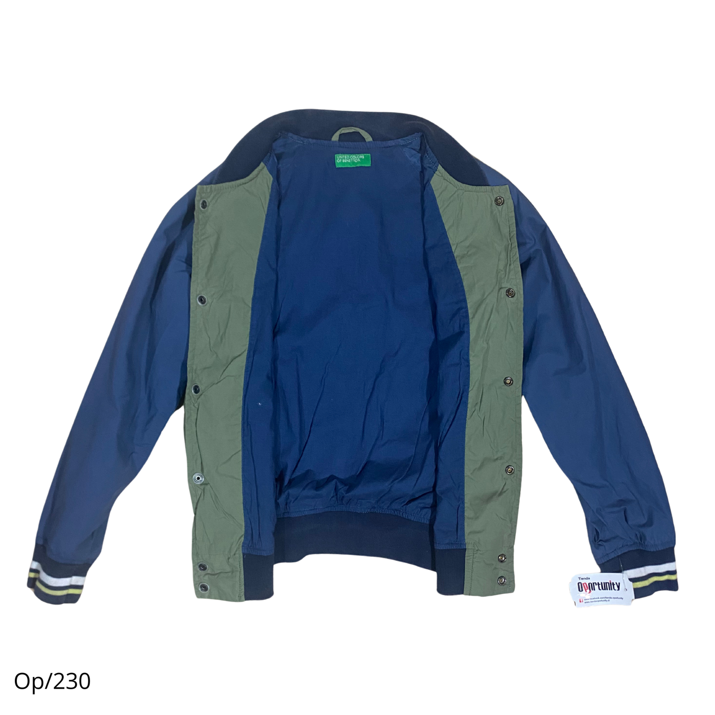 Chaqueta Bomber Azul Marino y Verde Oliva de niño Talla 12-14