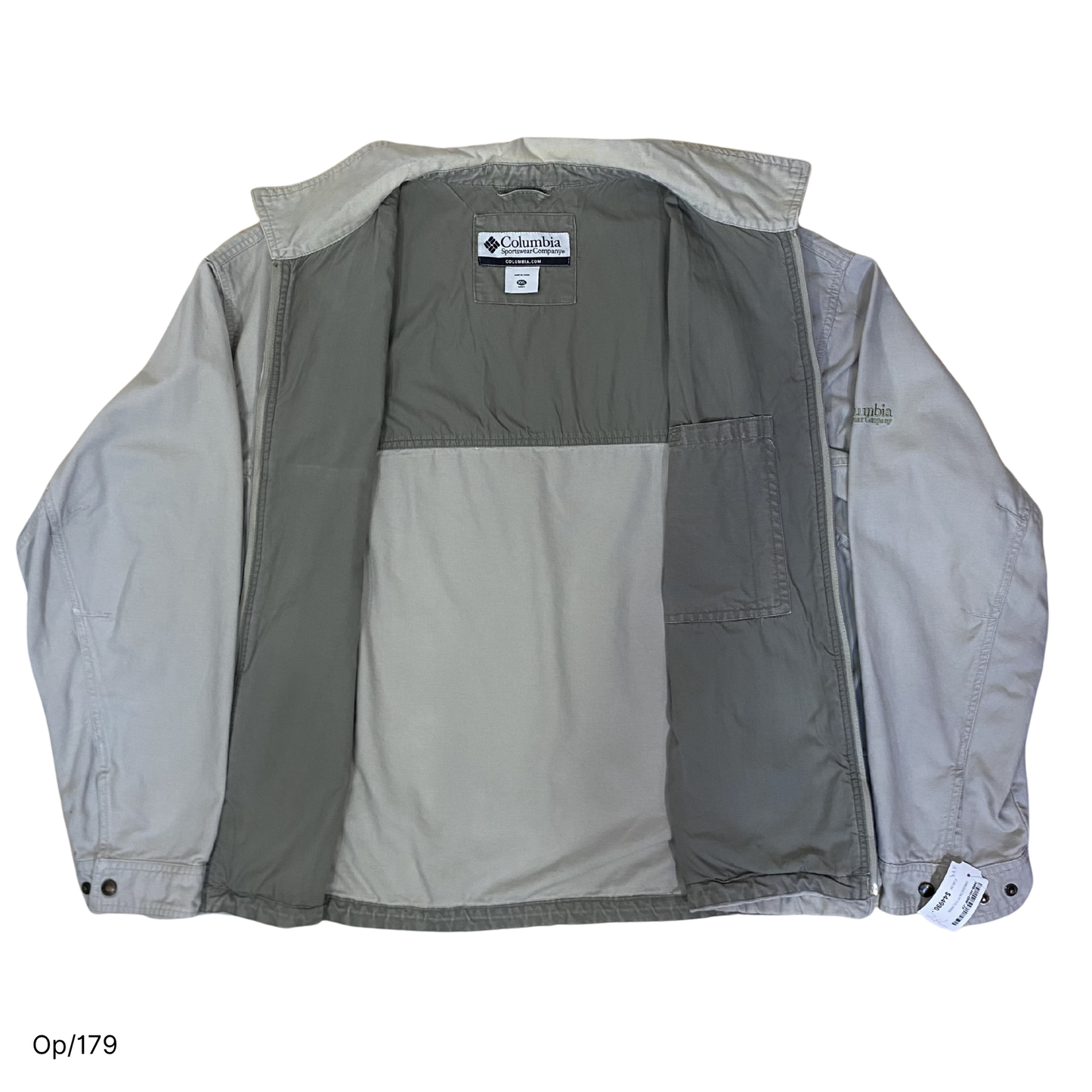 Chaqueta Columbia Color Crudo de Hombre Talla XXL.