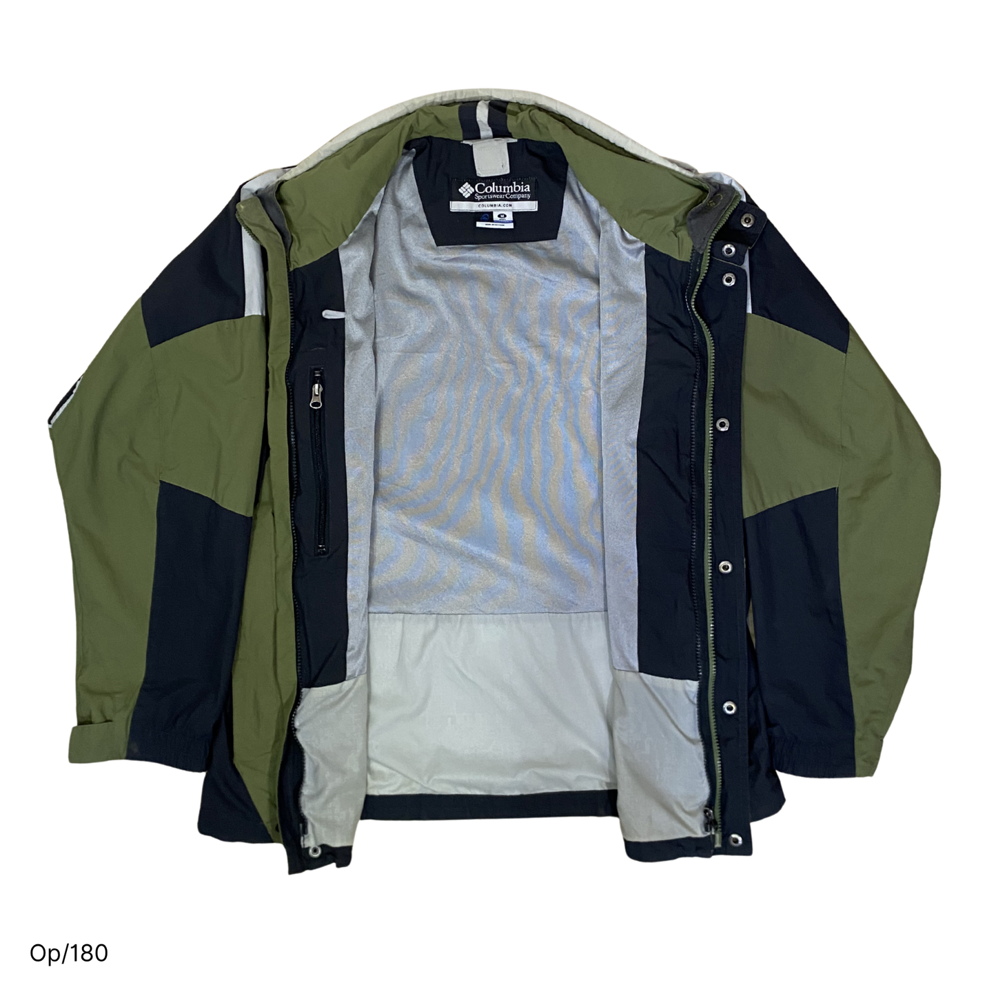 Parka Columbia  Oliva, Negro y Blanco de Hombre Talla M.