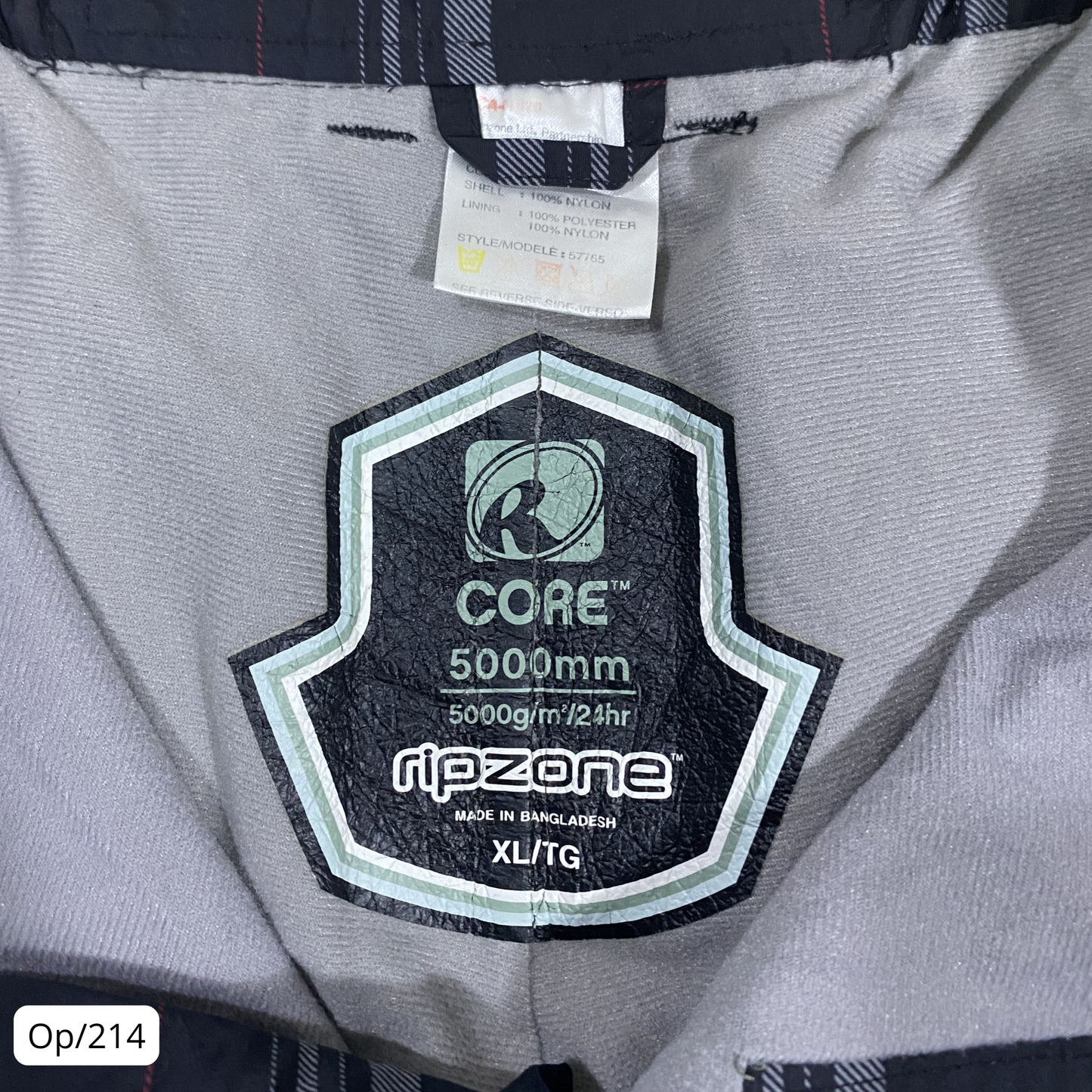 Pantalón Ski Negro con Blanco y Rojo Hombre Ripzone Talla 50