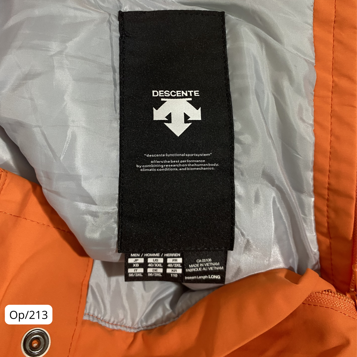 Pantalón Ski Descente Naranjo de Hombre Talla 50