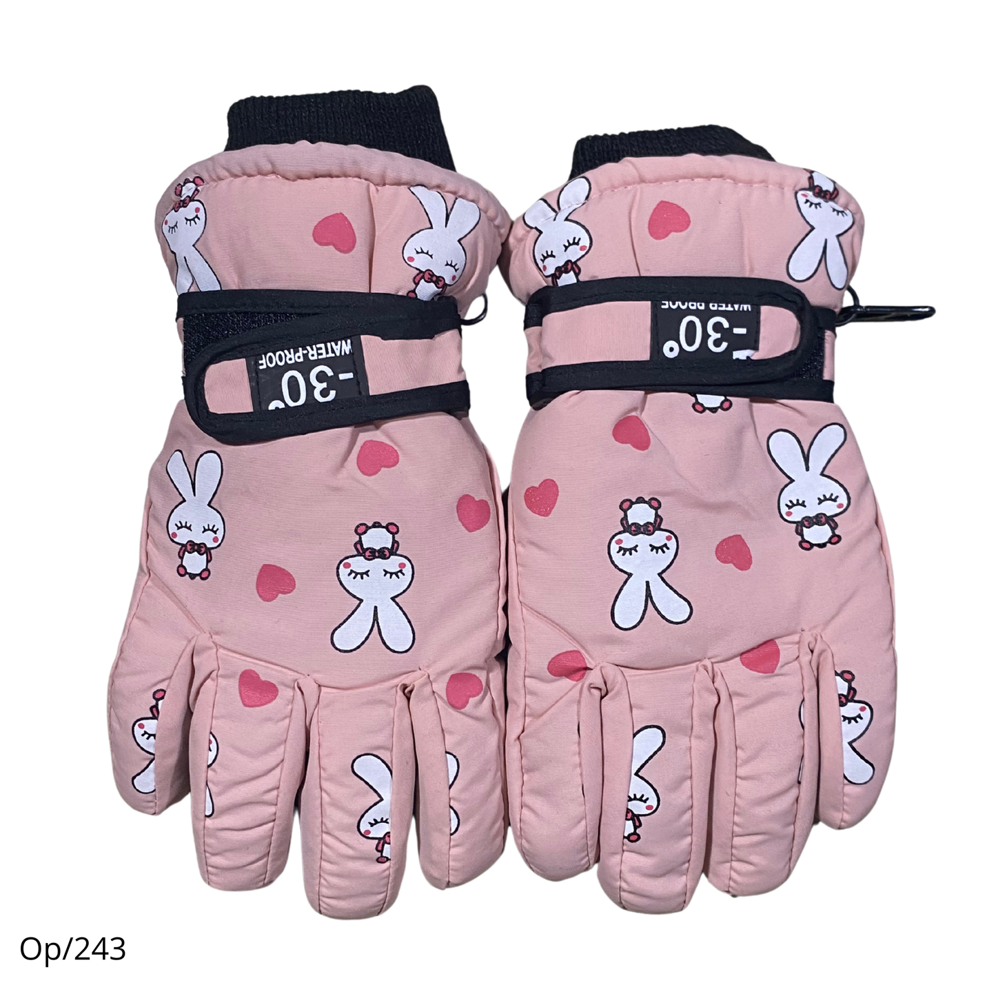 Guante de Nieve Niña Diseño Conejitos