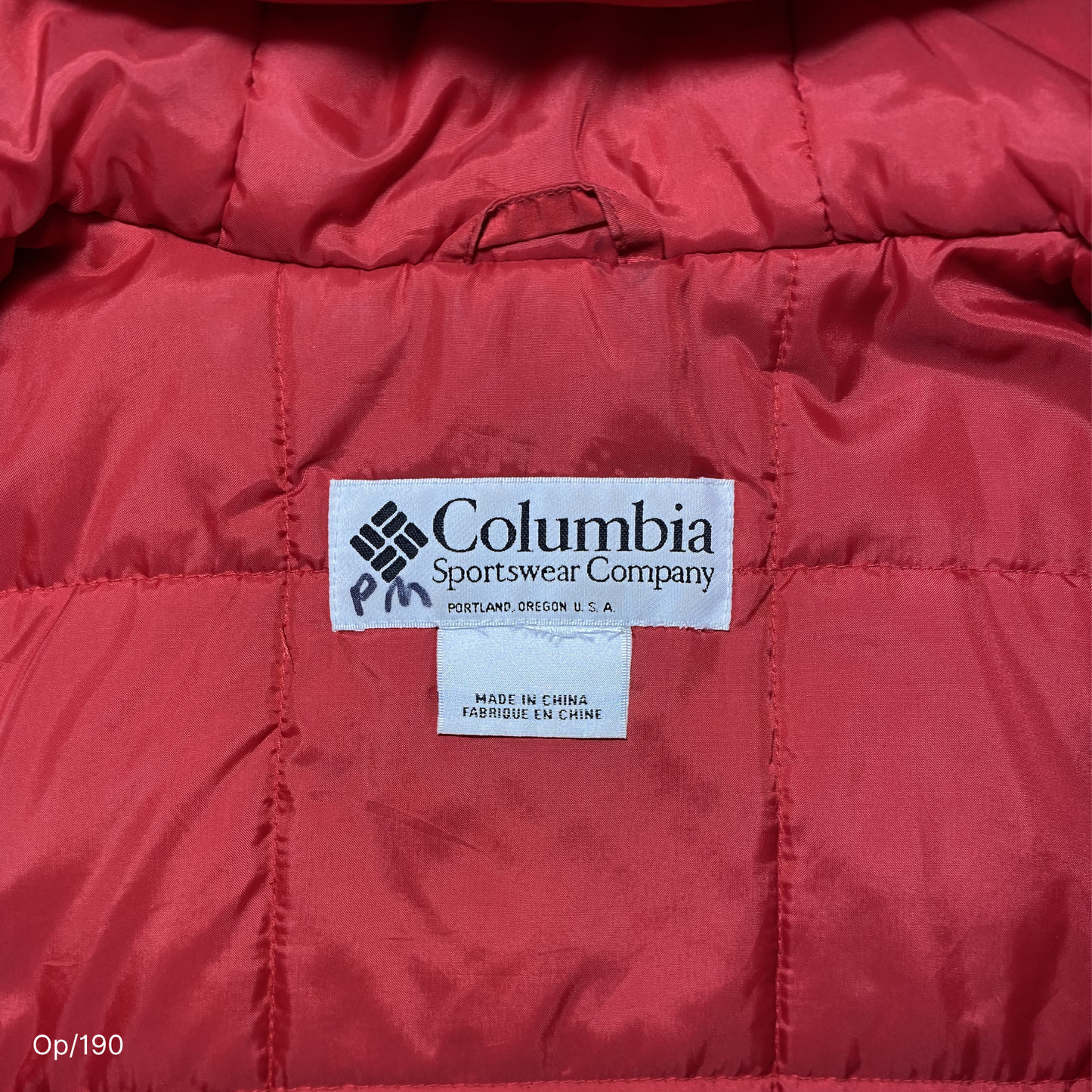 Parka Columbia Rojo y Negro de Hombre Talla L.