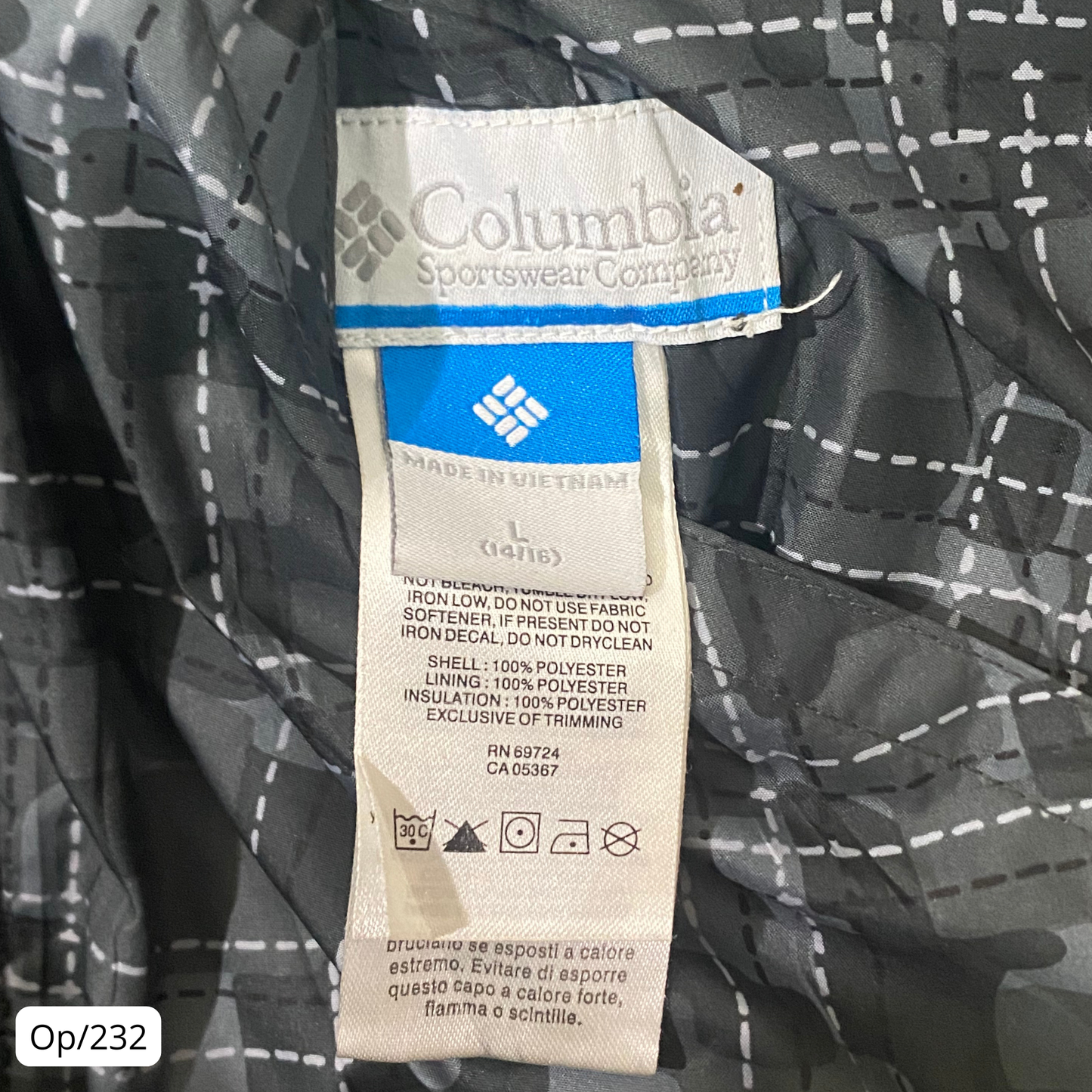 Parka Columbia Gris Juvenil Talla S