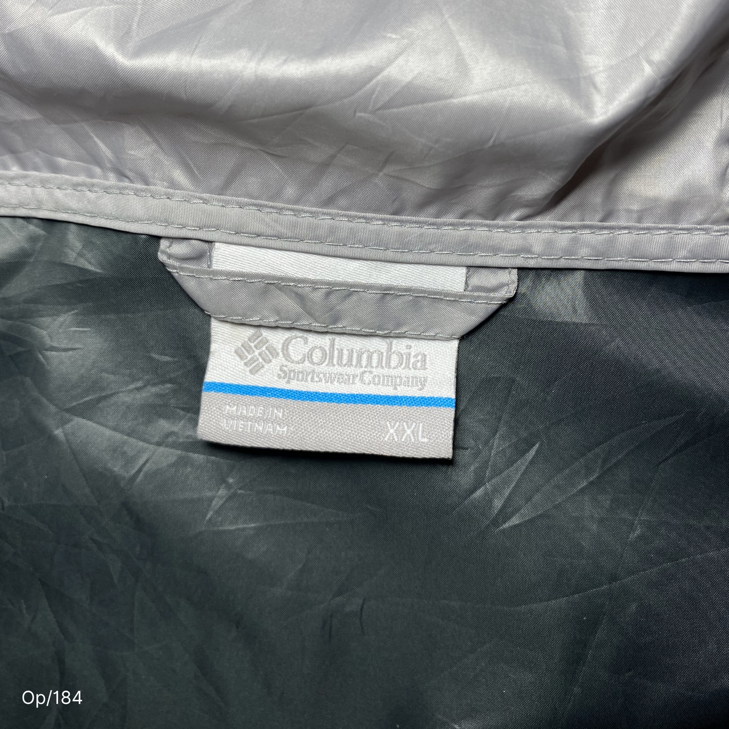 Cortaviento Columbia Gris Oscuro y Gris Claro de Hombre Talla XXL.