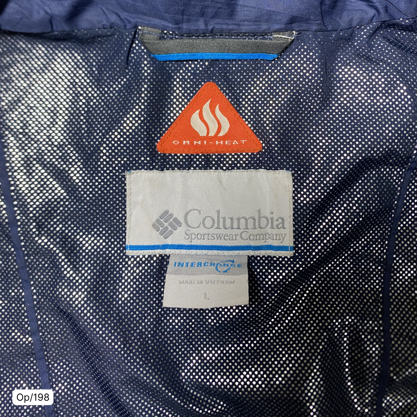 Parka Columbia Azul Marino de Hombre Talla L.