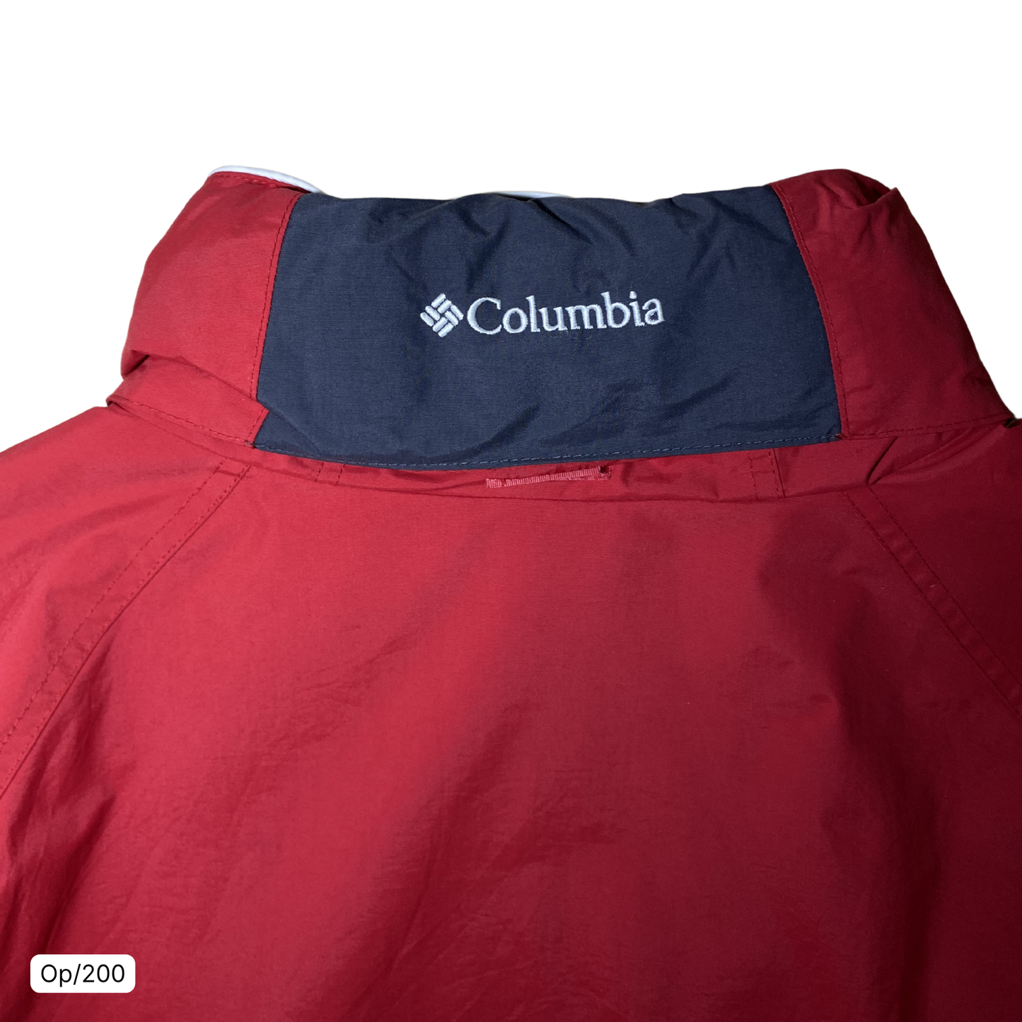 Parka Columbia Rojo, Gris y Blanco de Hombre Talla XL.