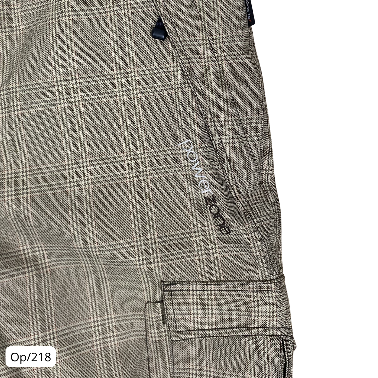Pantalón Ski Zonepower Tartán Beige de Hombre Talla 48