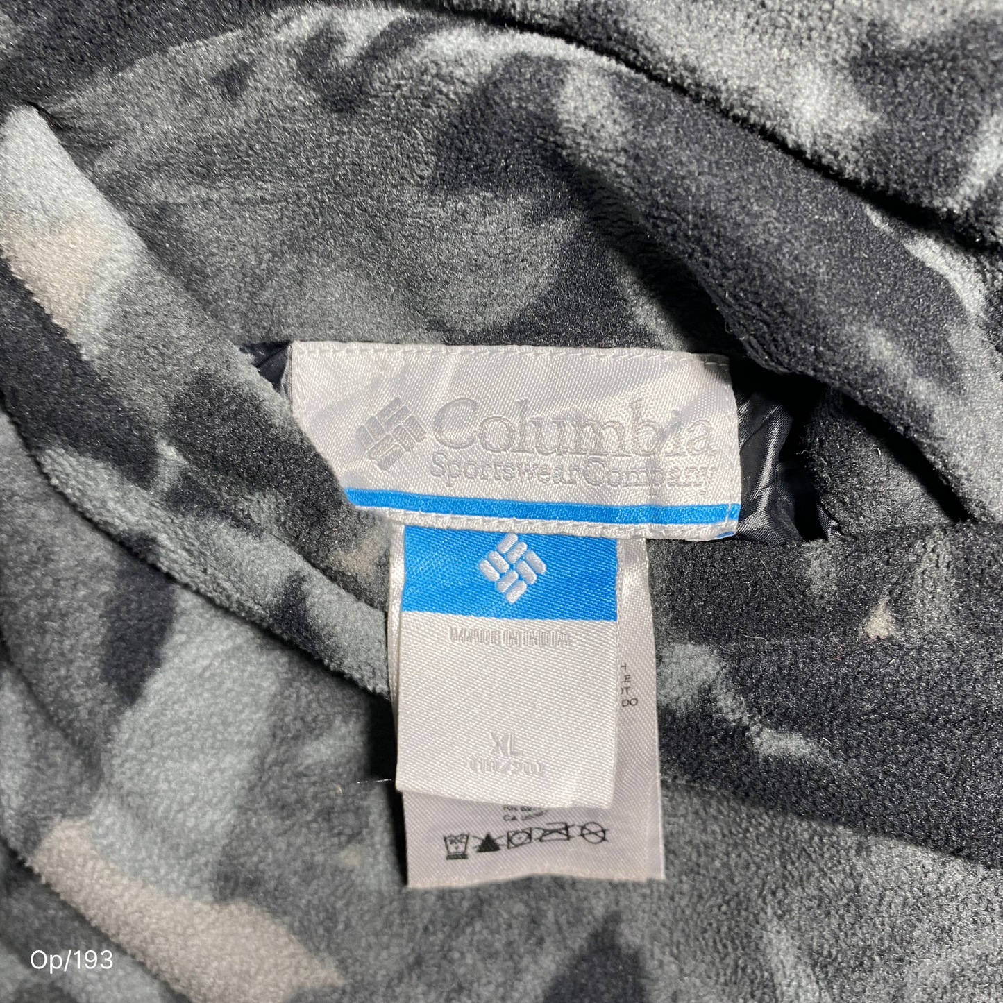 Parka Columbia Negra Reversible Polar Camuflaje Juvenil XL.